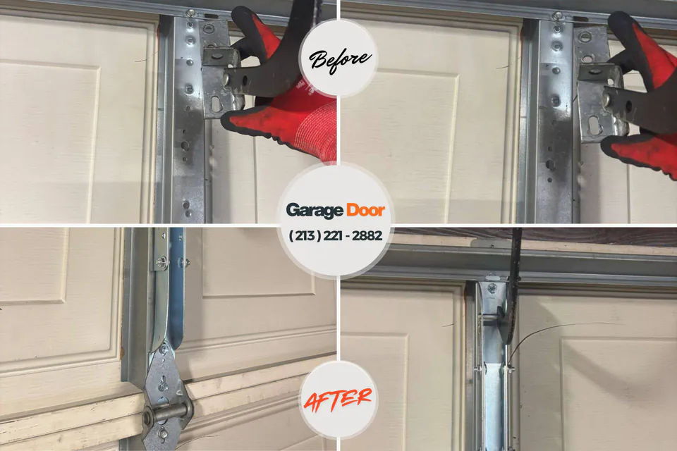 Before and after: garage door installation Embreeville, TN
